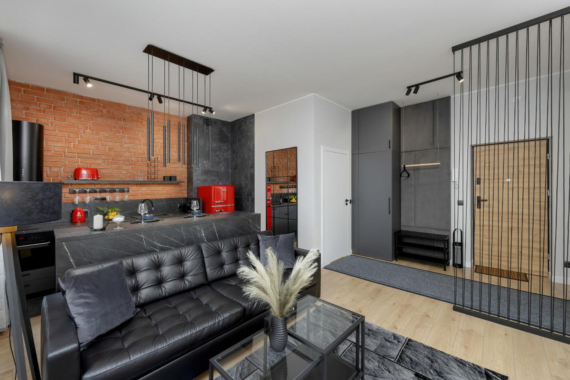 Exclusive Grey And Red Apartment In Warsaw Center By Noclegi Renters Esterno foto