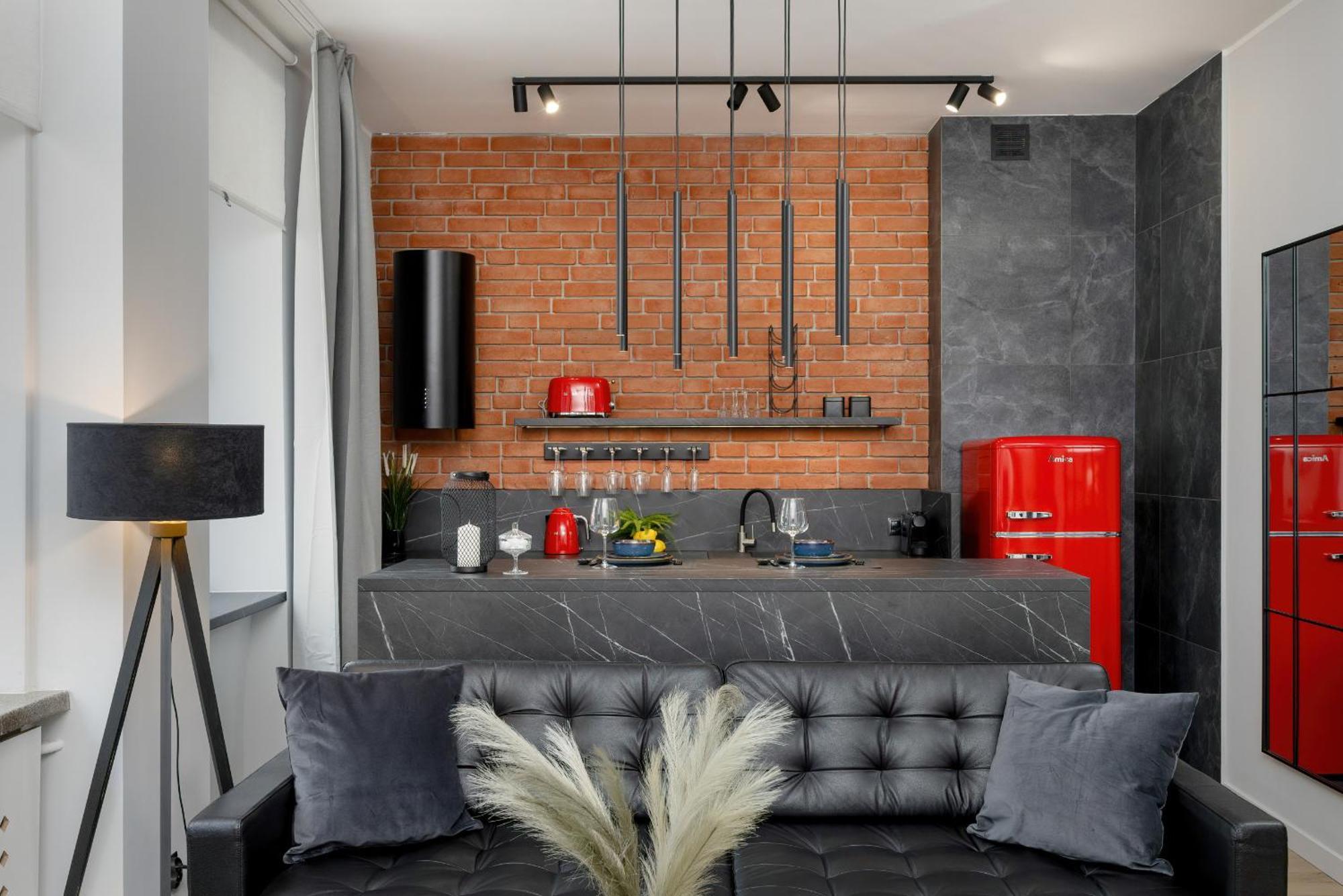 Exclusive Grey And Red Apartment In Warsaw Center By Noclegi Renters Esterno foto