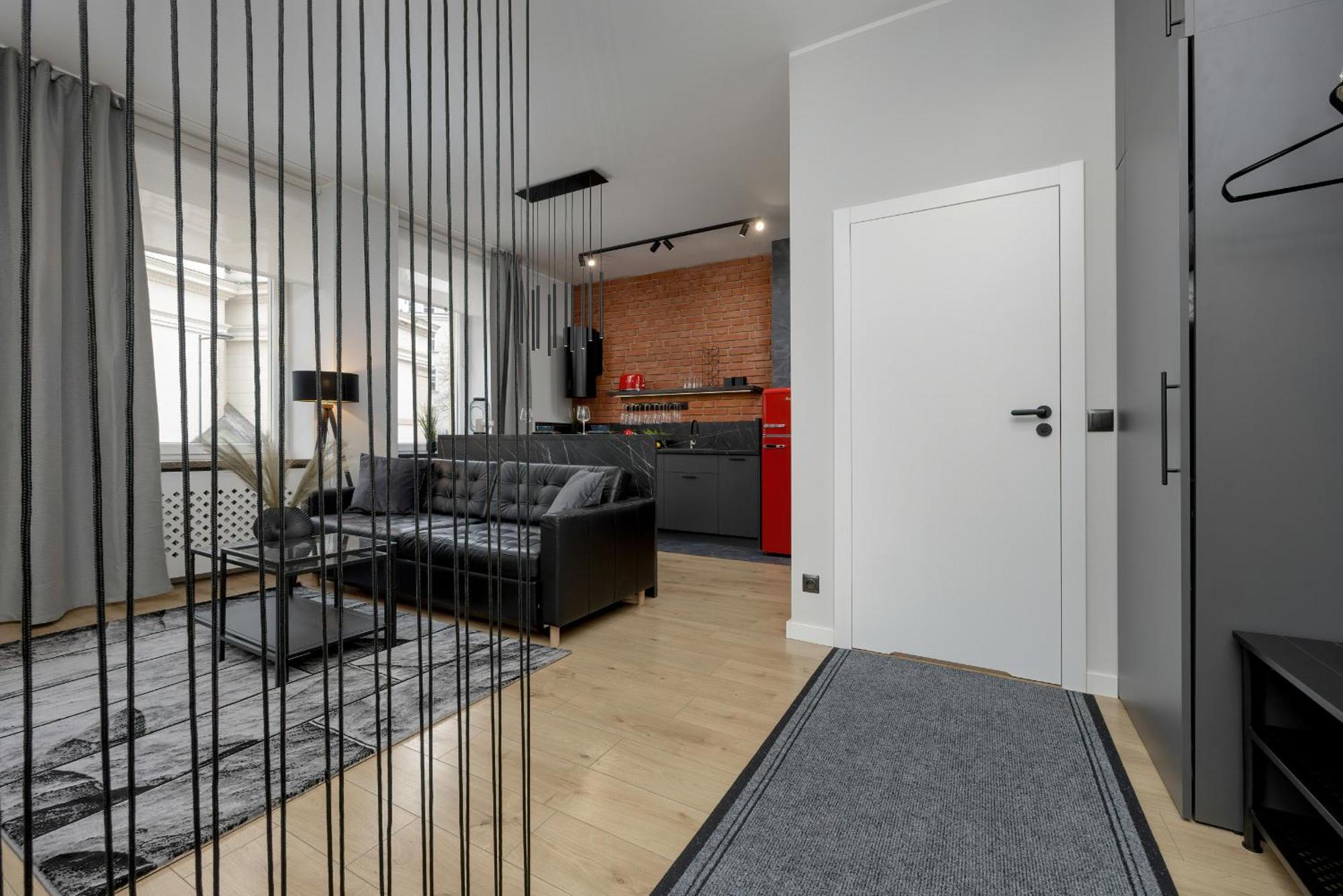 Exclusive Grey And Red Apartment In Warsaw Center By Noclegi Renters Esterno foto