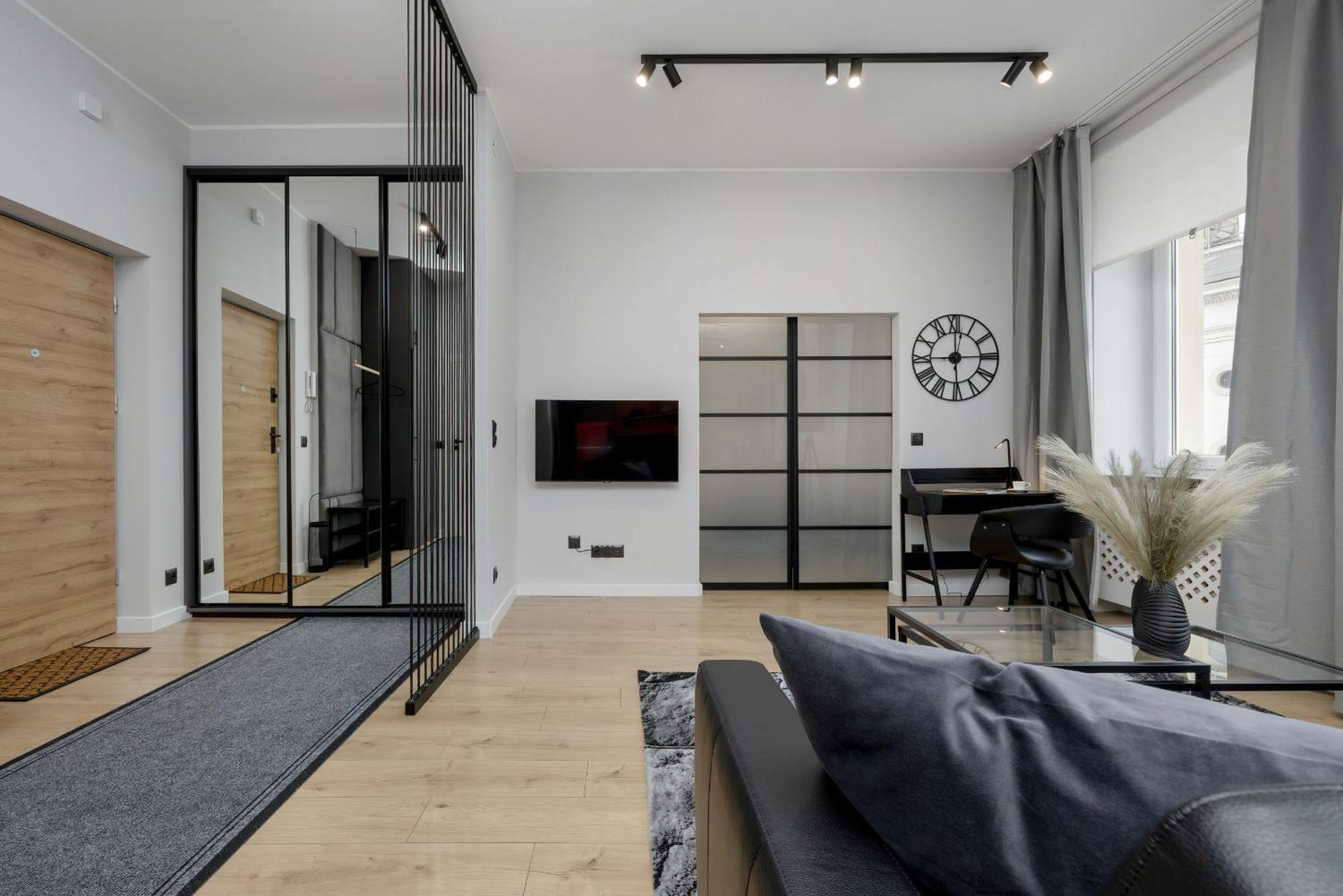 Exclusive Grey And Red Apartment In Warsaw Center By Noclegi Renters Esterno foto